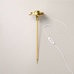 HEARTH & HAND NWT plant grow light stake -brass -16”